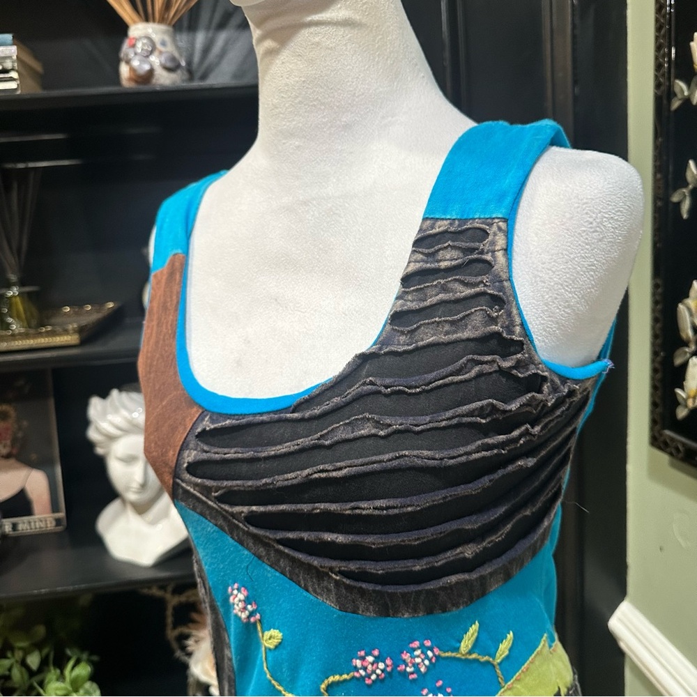 Rising International Patchwork Sleeveless Top Siz… - image 5